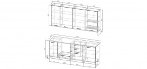 Кухонный гарнитур Белый Глянец 2200 h950 (Стол. 38мм) в Тавде - tavda.mebel24.online | фото 2