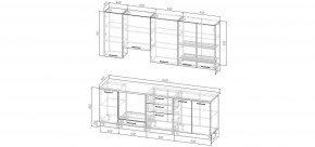 Кухонный гарнитур Белый Глянец 2400 h950 (Стол. 38мм) в Тавде - tavda.mebel24.online | фото 2