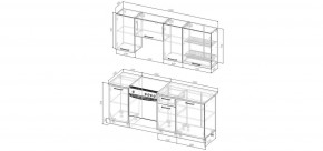 Кухонный гарнитур Меренга 2000 (Стол. 26мм) в Тавде - tavda.mebel24.online | фото 2