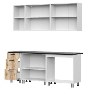 МОДУС ЛАЙТ Кухонный гарнитур 2.0 м (Дуб Делано/Черный) в Тавде - tavda.mebel24.online | фото 2