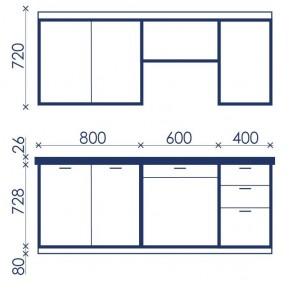 Кухонный гарнитур Ольвия-6 (1.8м) в Тавде - tavda.mebel24.online | фото 4