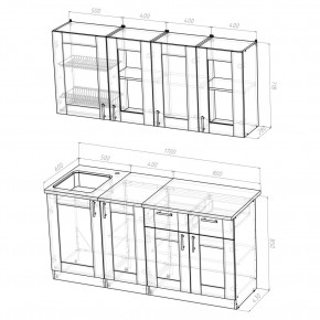 Кухонный гарнитур Симона демо 1700 (Венга/Дуб Сонома) в Тавде - tavda.mebel24.online | фото 2