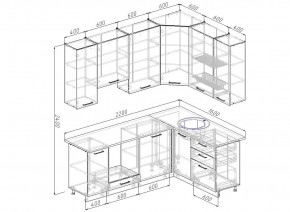 Кухонный гарнитур угловой Демо 2200х1600 (Стол. 26мм) в Тавде - tavda.mebel24.online | фото 2