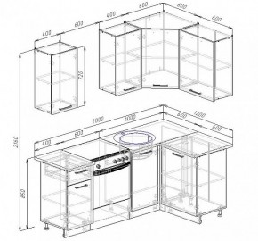 Кухонный гарнитур угловой Графика 2000х1200 (Стол. 38мм) в Тавде - tavda.mebel24.online | фото 2