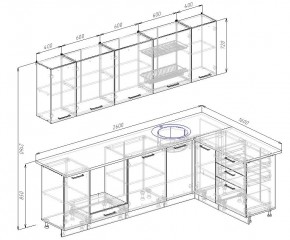 Кухонный гарнитур угловой Изумруд 2600х1600 (Стол. 38мм) в Тавде - tavda.mebel24.online | фото 2