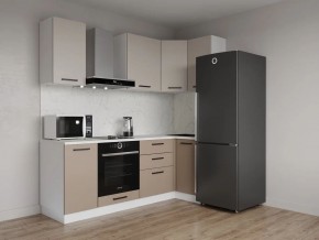 Кухонный гарнитур угловой Каппучино 2200*1000 (Стол. 26мм) в Тавде - tavda.mebel24.online | фото