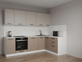 Кухонный гарнитур угловой Каппучино 2600*1600 (Стол. 38мм) в Тавде - tavda.mebel24.online | фото 1