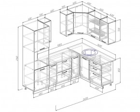 Кухонный гарнитур угловой Капри 2400х1600 (Стол. 26мм) в Тавде - tavda.mebel24.online | фото 2