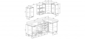 Кухонный гарнитур угловой Смоки 2200*1000 (Стол. 26мм) в Тавде - tavda.mebel24.online | фото 2