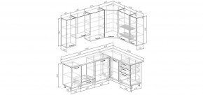 Кухонный гарнитур угловой Смоки 2200*1600 h950 (Стол. 26мм) в Тавде - tavda.mebel24.online | фото 2