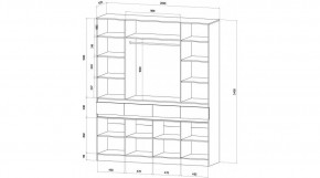 ЛЕНОРА Спальный гарнитур (модульный) графит в Тавде - tavda.mebel24.online | фото 9