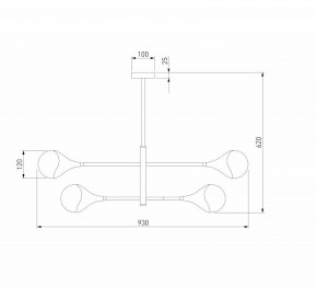 Люстра на штанге Eurosvet Calyx 60168/6 латунь в Тавде - tavda.mebel24.online | фото 3