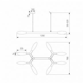 Люстра на штанге Eurosvet Covalent 30180 черный в Тавде - tavda.mebel24.online | фото 3