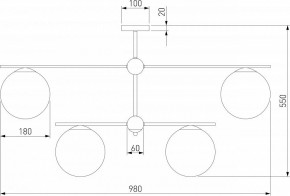 Люстра на штанге Eurosvet Marbella 60147/6 черный в Тавде - tavda.mebel24.online | фото 3