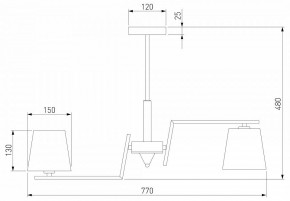 Люстра на штанге Eurosvet Ozark 60149/8 латунь в Тавде - tavda.mebel24.online | фото 3