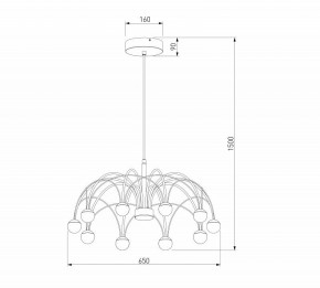 Люстра на штанге Eurosvet Ragno 90030/10 LED золото в Тавде - tavda.mebel24.online | фото 5