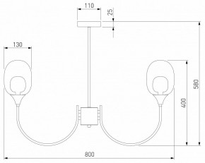 Люстра на штанге Eurosvet Spritz 70217/8 латунь в Тавде - tavda.mebel24.online | фото 5