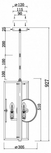 Люстра на штанге Maytoni Marmo MOD099PL-03G в Тавде - tavda.mebel24.online | фото 4