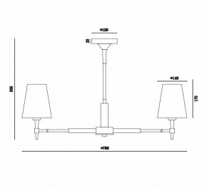 Люстра на штанге Maytoni Zaragoza H001CL-05BS в Тавде - tavda.mebel24.online | фото 6