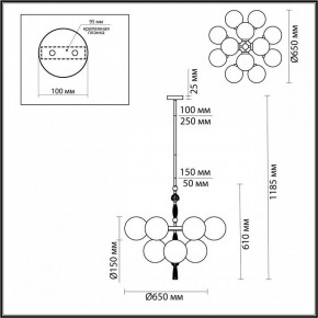 Люстра на штанге Odeon Light Palle 5405/12 в Тавде - tavda.mebel24.online | фото 4