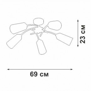 Люстра на штанге Vitaluce V2850 V2850-1/5PL в Тавде - tavda.mebel24.online | фото 5