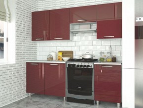 Модульная кухня Танго бордо в Тавде - tavda.mebel24.online | фото 2