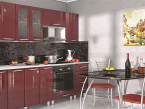 Модульная кухня Танго бордо в Тавде - tavda.mebel24.online | фото 3