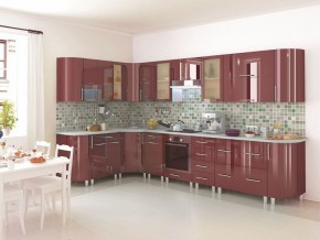 Модульная кухня Танго бордо в Тавде - tavda.mebel24.online | фото 4