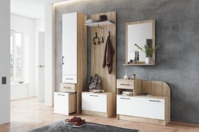 Модульная прихожая Денвер Дуб сонома/Белый в Тавде - tavda.mebel24.online | фото 1
