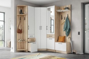 Модульная прихожая Денвер Дуб сонома/Белый в Тавде - tavda.mebel24.online | фото 2