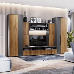 МОНИКА Гостиная 3400 (темно серый) в Тавде - tavda.mebel24.online | фото 1