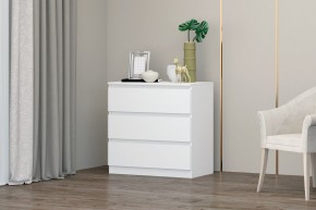 МС "Хилтон" Комод №2 800 (3 ящ.) белый текстурный в Тавде - tavda.mebel24.online | фото