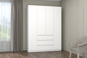 МС "Хилтон" Шкаф №1 1600 (Белый текстурный) в Тавде - tavda.mebel24.online | фото