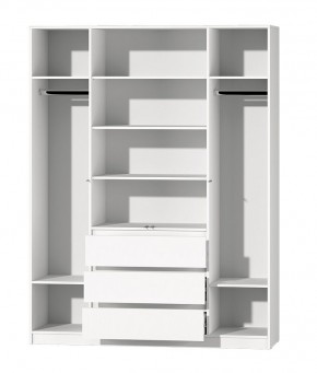 МС "Хилтон" Шкаф №1 1600 (Белый текстурный) в Тавде - tavda.mebel24.online | фото 3