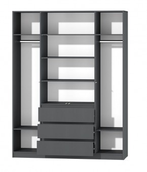 МС "Хилтон" Шкаф №1 1600 (Графит) в Тавде - tavda.mebel24.online | фото 3