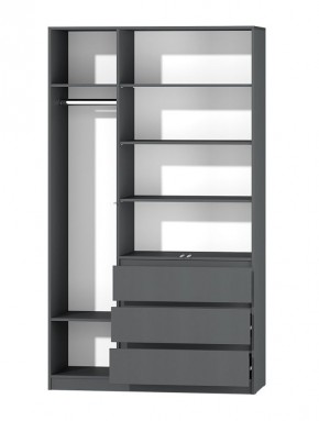МС "Хилтон" Шкаф №2 1200 (Графит) в Тавде - tavda.mebel24.online | фото 3