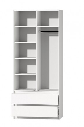 МС "Хилтон" Шкаф №3 900 (Белый текстурный) в Тавде - tavda.mebel24.online | фото 3