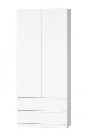 МС "Хилтон" Шкаф №3 900 (Белый текстурный) в Тавде - tavda.mebel24.online | фото