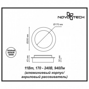 Накладной светильник Novotech Smena 357857 в Тавде - tavda.mebel24.online | фото 4