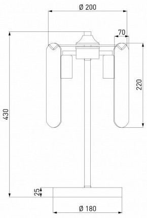 Настольная лампа декоративная Eurosvet Claire 01170/3 золото в Тавде - tavda.mebel24.online | фото 3