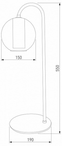 Настольная лампа декоративная Eurosvet Cobble 80508/1 дымчатый в Тавде - tavda.mebel24.online | фото 2
