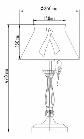 Настольная лампа декоративная Maytoni Bird ARM013-11-W в Тавде - tavda.mebel24.online | фото 5