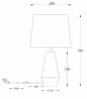 Настольная лампа декоративная Maytoni Calvin Table Z181-TL-01-B в Тавде - tavda.mebel24.online | фото 2