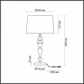 Настольная лампа декоративная Odeon Light Homi 5040/1T в Тавде - tavda.mebel24.online | фото 4