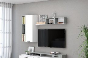 Навесные модули Эльза (Бетонный Камень/Белый) в Тавде - tavda.mebel24.online | фото 1