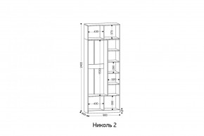 НИКОЛЬ 2 шкаф 2-х створчатый в Тавде - tavda.mebel24.online | фото 3