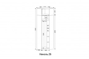 НИКОЛЬ 26 Шкаф угловой в Тавде - tavda.mebel24.online | фото 2