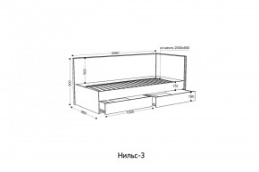 НИЛЬС - 3 Кровать с ортопедом 900 в Тавде - tavda.mebel24.online | фото 2