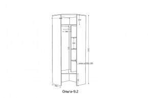 ОЛЬГА 9.2 Шкаф угловой с зеркалом в Тавде - tavda.mebel24.online | фото 2