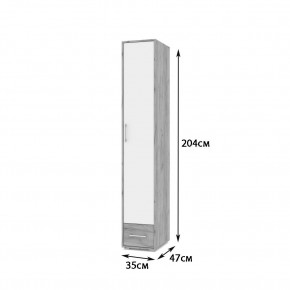 ОЛИВИЯ Детская (модульная) дуб серый/белый в Тавде - tavda.mebel24.online | фото 12